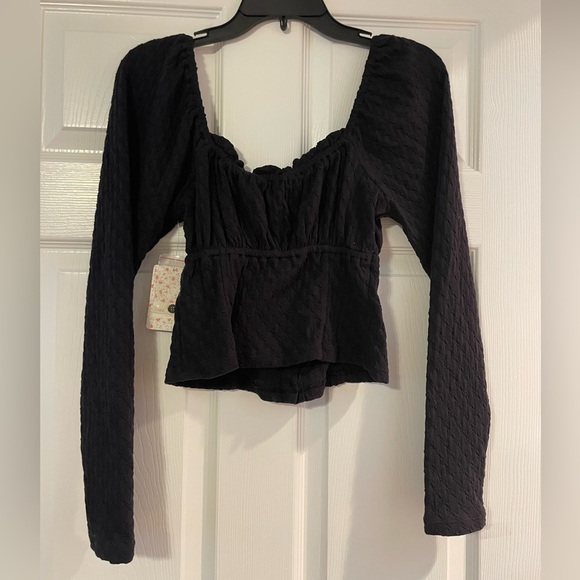 Free people long sleeve crop top women’s size M - Picture 5 of 5